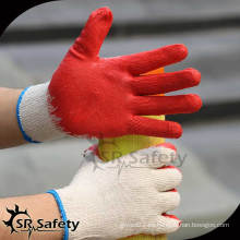 Guantes revestidos látex 10G / guantes de seguridad / guantes de trabajo, guante de látex de economía suave